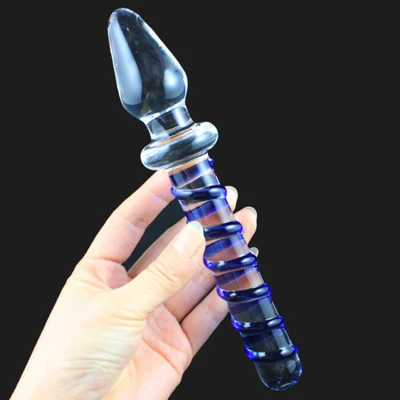 Doppel Stimulation Weibliche Kristall Glas Eis Feuer Massage Stick Anal Vaginal Masturbation Gerät Erwachsene Sex Produkte